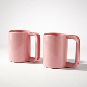 Vintage‎ Kasen Cup Solid Pink Plastic 16oz Coffee Mug Made In USA Peter Pan Ind